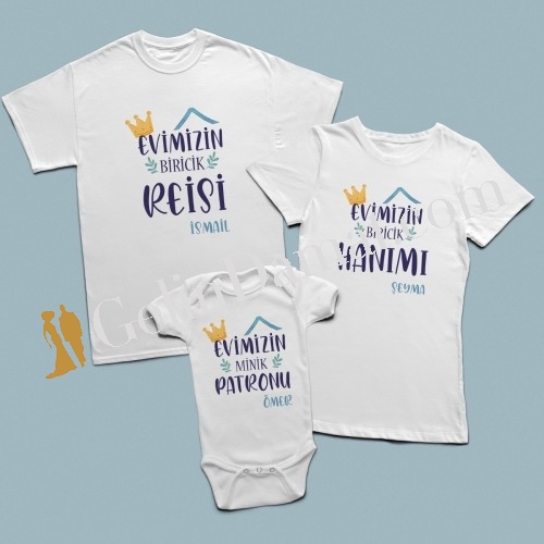 Evimizin reisi, evimizin hanımı ve minik patron 3lü aile set - 2